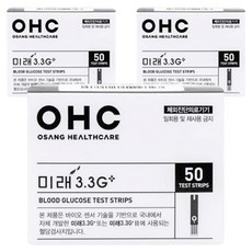 오상헬스케어 미래 3.3G 플러스 개인용혈당검사지, 3개, 50매입