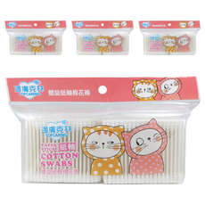 適膚克林 SOFCARING 螺旋紙軸棉棒 韌性不易折斷 多功能使用, 400支, 4包