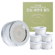 BaekJiSaengHwal 安心洗臉台過濾頭 5.2 x 3 cm + 濾心 3.5 x 2 cm 5入組, 1個