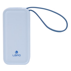 LaPO 20W雙向快充二合一充電器行動電源 5000mAh 自帶Lightning充電線, WT-06, 藍色