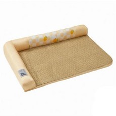 全可拆洗高回彈寵物床墊, 黃色棋盤格, 1個