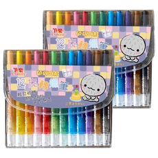 守護精靈短桿旋轉蠟筆 GPG3117, 12色, 2組