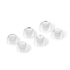 AZLA Crystal Buds2 Pro 專用耳塞 雙邊混合型 S + MS + M 組合, 單一商品, 透明珠光