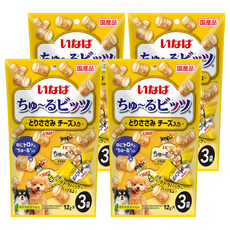 INABA 汪啾嚕肉泥雞肉夾心捲 DS-327, 雞肉+起司, 36g, 4袋