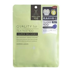 DERMA LASER 皇后面膜 茶樹舒緩 綠, 7片, 1包