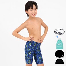 aquatica 泳衣 BBK105 + 矽膠泳帽 + 彈性泳帽 + 防水袋 + 耳塞 + 選手用泳鏡 套組