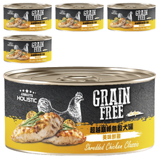 ABSOLUTE HOLISTIC 無穀狗罐, 美味鮮雞, 80g, 5罐