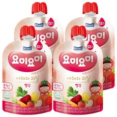 요미요미 야채와 과일 주스, 100ml, 4개
