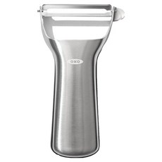 OXO 不鏽鋼Y型蔬果削皮器 - 延長使用壽命 易於握持 刀片420J2不鏽鋼, 銀色, 1個