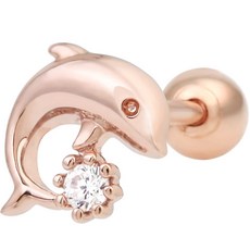 Mini Art 女款14K海豚造型耳環 JK119+禮品盒