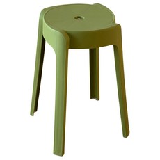 일상도구 원형 간이 스툴, 그린, 1개