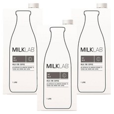 MILKLAB 嚴選燕麥奶 100%澳洲優質燕麥 不添加糖 無乳糖 非基改食品, 1L, 3瓶