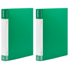 Lan CHYn 連勤牌文具 PP D型夾 4孔, 綠色, 2入