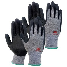 3M 百利 Super Tough 耐用安全手套, 2雙, 黑色 + 灰色