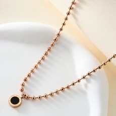 NOID-B 鋼製雙面珍珠貝球鏈項鍊手鍊腳鍊 3色