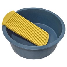 宿舍開學必備多功能臉盆 附洗衣板, 藍色, 1個