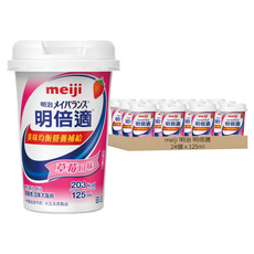 meiji 明治 明倍適 美味均衡營養補給 草莓口味, 125ml, 24個