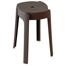 일상도구 원형 간이 스툴, 브라운, 1개