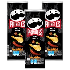 PRINGLES 品客 洋芋片 香辣口味 口感香酥脆, 102g, 3罐