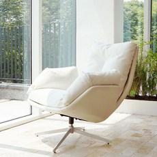 마루이 뉴트 1인용 360도 회전 안락의자 방문설치, 크림아이보리, 1개