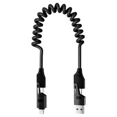 YORI CAR 優里 刀鋒彈簧四合一線, 黑色, 150cm, 1條