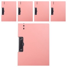 홈앤더 커버형 클립보드 문서보드 결재판 A4, 핑크, 5개
