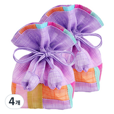 인디케이 모시 복주머니, 담자색, 4개