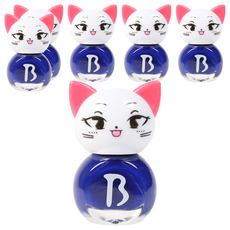 Bobly Kids 美甲貓貼紙型兒童美甲, 藍屏, 6個