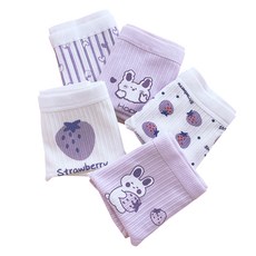 JUNIDAY 兔子草莓印花內褲 5件組