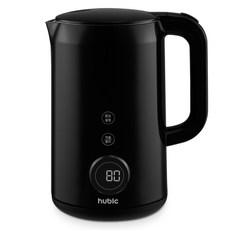 hubic 大容量全不鏽鋼電熱水壺 黑色 1.7L, HB-1500B