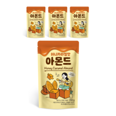 [쿠팡수입] 허니카라멜맛 아몬드, 200g, 4개