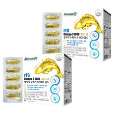 Naturalize rTG Omega-3 1000黃金魚油膠囊, 60顆, 2盒