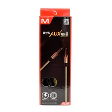 티엔알 차량용 패브릭 AUX 케이블 블랙, 1개