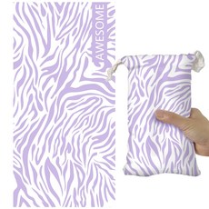 HANEE 防沙大型海灘巾 160 x 80 cm 265g, 1個, 紫色斑馬