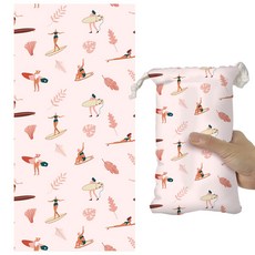 HANEE 防沙大型海灘巾 160 x 80 cm 265g, 1個, 粉紅色