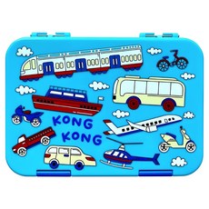 kong kong 迷你圖案單層便當盒, 天空藍, 1個