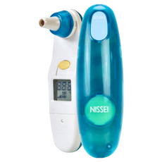 NISSEI 日本精密 迷你耳溫槍 + 內附耳套 4個 MT-30CPLB 藍色, 1組