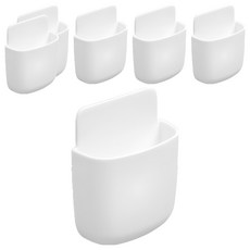 Dometopia 黏貼式多功能收納遙控器支架, 6個, 白色