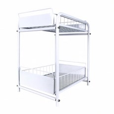 雙層抽屜收納置物架 寬版 F0613-02, 白色, 1個