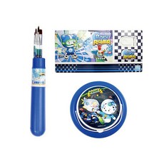 YOUNGART 水彩筆組+調色盤+洗筆筒, 藍色, 1套