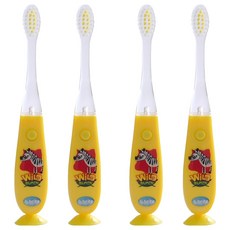 Vibright LED 嬰兒牙刷 F-95W, 斑馬（黃色）, 1入, 4個