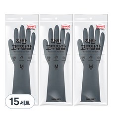 롯데이라이프 착한 고무장갑, 다크그레이, 중(M), 15개