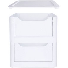 花式盒子開放式存儲組織者 37L, 2個, 貝殼白