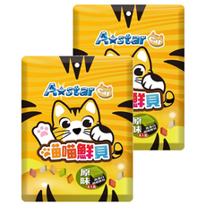 A star 喵喵鮮貝 貓零食 18週以上貓用, 高蛋白原味, 200g, 2袋