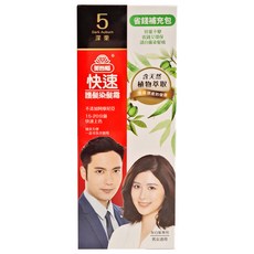 美吾髮 快速護髮染髮霜 補充包 80g, 5 深栗, 1組