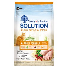 Holistic Recipe SOLUTION 耐吉斯 無穀 乾飼料 居家慢活成貓, 火雞肉, 7.5kg, 1袋