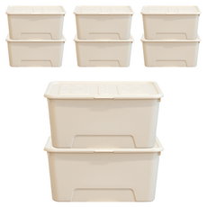 BONOHOUSE Top Bag 生活收納箱, 8個, 奶油色
