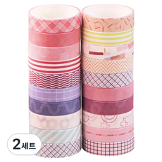 Modernat 手帳裝飾紙膠帶 100m x 2m 20款套組, 幾何, 2套