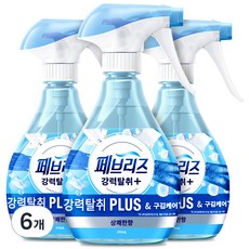 페브리즈 섬유탈취제 강력탈취 플러스 상쾌한향 본품, 370ml, 6개