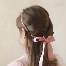 LuckyBambine 女童蝴蝶結珍珠髮帶 兒童髮箍